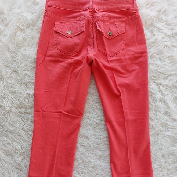 Simply Vera Vera Wang Women's Red Straight Leg Low Rise Denim Jeans Size: 2 - Picture 5 of 12